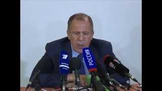 Пресс-конференция С.Лаврова по итогам заседания "нормандской четверки"