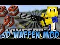Minecraft 3D WAFFEN MOD (Granatwerfer, Minigun, Schwerter) [D...