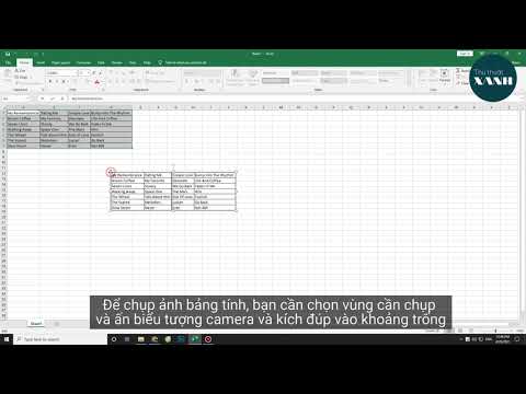 Cách chụp ảnh vùng dữ liệu trong Microsoft Excel