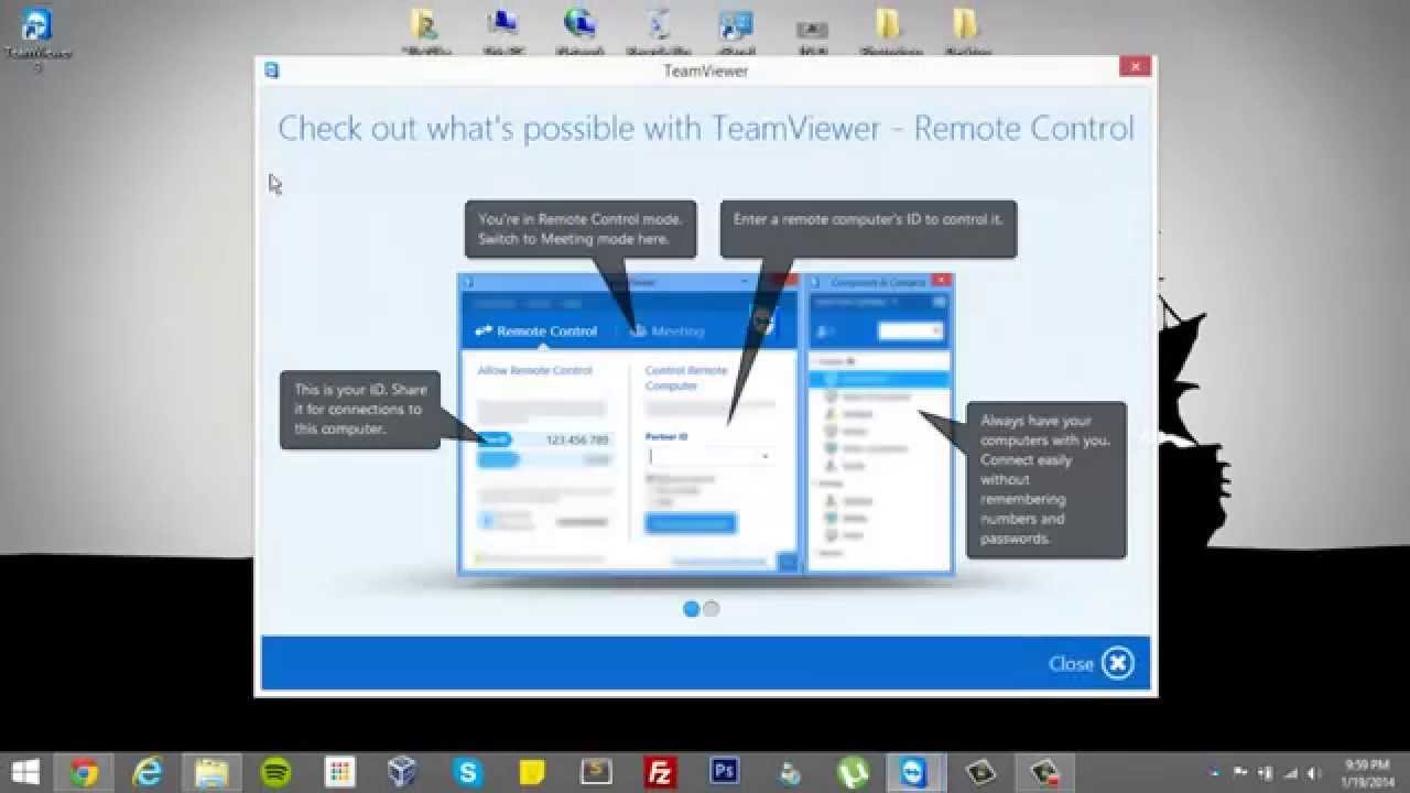 How to download and install TeamViewer 9 in Windows 8.1 - YouTube