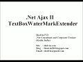Asp.Net Ajax II : TextBoxWatermarkExtender - Shalvin