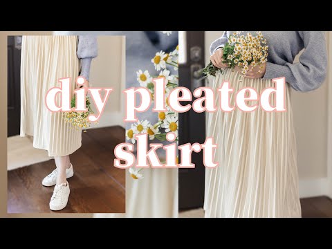 Easy DIY Pleated Midi Skirt: No Pattern Needed! - YouTube