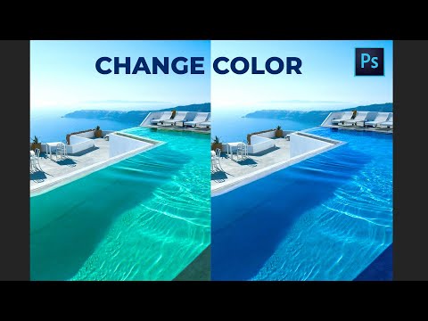 Easy change Water color with Photoshop #Shorts