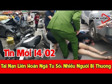 Ô tô đâm liên hoàn ở Ngã Tư Sở, 3 người bị thương - Tin Tức Mới Nhất 24h