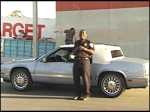 Classic Security Guard in Cadillac Kicking Skaters Out