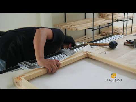 Căng canvas(vải vẽ) bằng máy lên khung căng canvas LONG QUAN #khung căng tranh