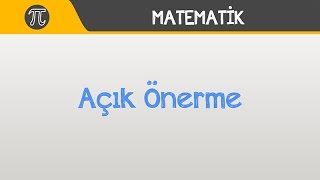 Mantik, Açık Önerme