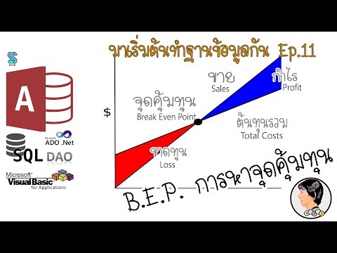 มาเริ่มต้นทำฐานข้อมูลกัน: Ep 11 (การหาจุดคุ้มทุน B.E.P. Break Even Point)