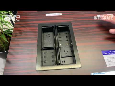 Integrate 2019: Extron Demos How the Cable Cubby Series Keeps Conferencing Tables Neat But Functiona
