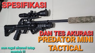 Spesifikasi Predator Mini Dan Tes Akurasi Pcp Predator Tactical Mini Od38 Popor Lipat Termurah