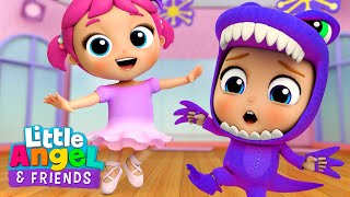 Mix - Jill & Baby John's Princess vs Dinosaur Dance Competition! | @LittleAngel 