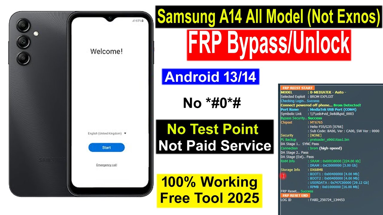 “Free Method” Samsung A14 FRP Bypass Android “Free Method” Samsung A14 FRP Bypass Android