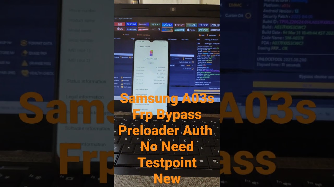 Samsung A03s | Frp Bypass | Preloader Auth Free | No Samsung A03s | Frp Bypass | Preloader Auth Free | No