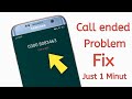 How to Fix Call ended Problem | How to solve call ended problem on Android