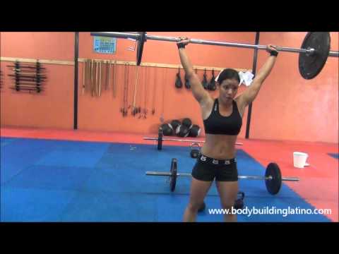 Karen Santamaria preparandose para Copa BodyBuildingLatino 2012