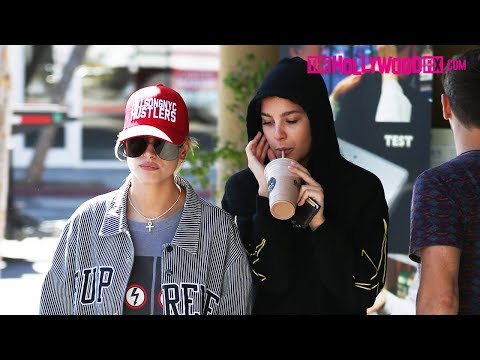 Hailey Baldwin, Camila Morrone & Isabella Peschardt Stop For Smoothies At Earthbar In West Hollywood