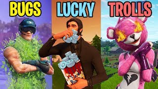 BUGS vs LUCKY vs TROLLS! Fortnite Battle Royale Funny Moments