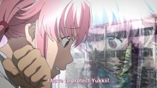 Mirai Nikki  - Yuno protecting Yuki