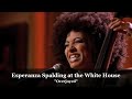 Esperanza Spalding at the White House honoring Stevie Wonder