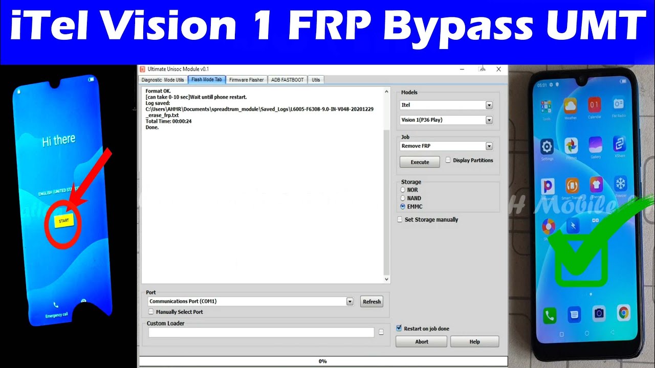 iTel Vision 1 (L6005) FRP Bypass UMT SPD Tool iTel Vision 1 (L6005) FRP Bypass UMT SPD Tool