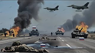 Kötü Bir Gün Ukraynanın En Yeni F-16C Savaş Uçakları, Kırımda Yine Düzinelerce Rus T-90M Tankını