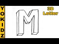 3d letter M | 3D Letter Drawing | 3D Letter Drawing M