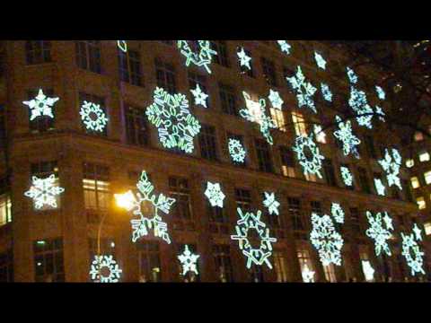 Avenue Snowflakes Christmas Light Show in New York City with the song "Carol 