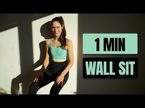 WALL SIT | 1 MINUTE EXERCISES FOR BEGINNERS