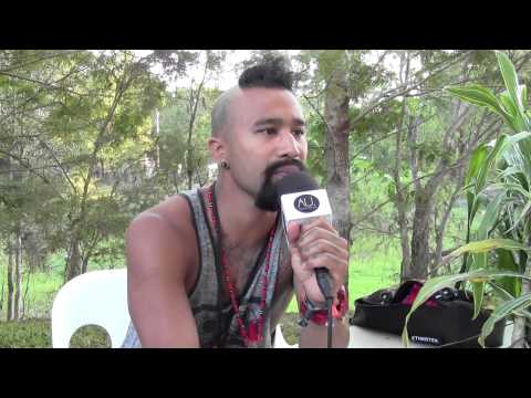 Nahko Bear (Medicine for the People) Interview at Bluesfest Byron Bay (Australia)