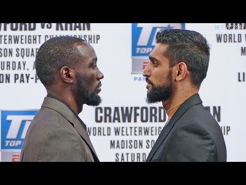 Terence Crawford vs. Amir Khan * OFFICIAL FACE OFF * NYC | Top Rank Boxing
