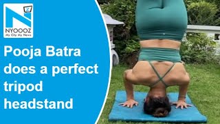 International Yoga Day 2021 Pooja Batra Shares Video Of Doing Tripod Headstand