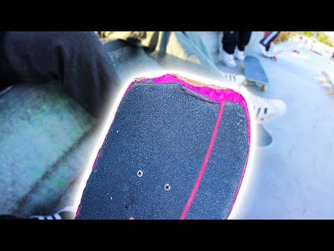 COMPLETELY DESTROYED SKATEBOARD TAIL!! | WORST BOARD AT THE PARK