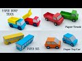 How To Make Paper Toy Vehicles ( CAR , TRUCK , BUS ) For Kids / Nursery Craft Ideas / KIDS crafts