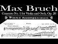Bruch, Violin Concerto no. 1 in G minor | Piano Accompaniment