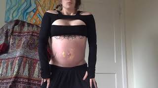 Natalie Belly Dancing At 9 Months Pregnant