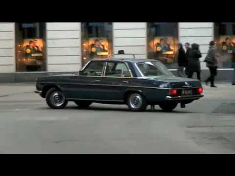 The nowadays rare appearance of a MercedesBenz W115 as a taxi