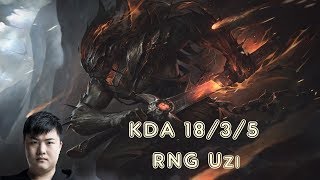 RNG Uzi YASUO vs VARUS ADC (League Of Legends Challenger Replay)