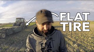 2020 Sugar Beet Harvest Pt 3 + Flat Tire + What Beet Trucks Do + The Beet Piler