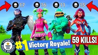 59 KILLS BY 1 SQUAD!! *NEW WORLD RECORD! (Fortnite FAILS & WINS #9) 59 KILLS BY 1 SQUAD!! *NEW WORLD RECORD! (Fortnite FAILS & WINS #9)