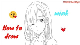 how to draw a cute anime girl face step by step