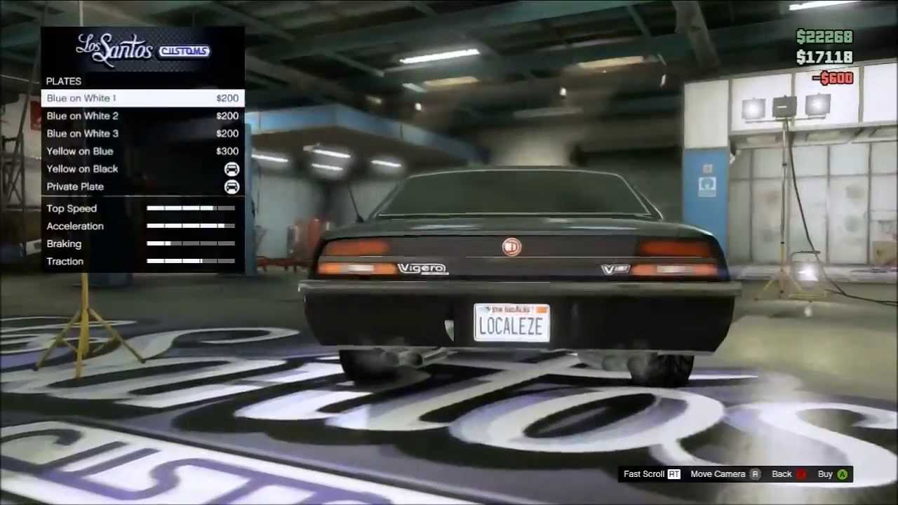 gta online license plate custom