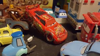 Disney Pixar Cars 3 Crashedrace Damaged Lightning Mcqueen Rusteze Custom Review