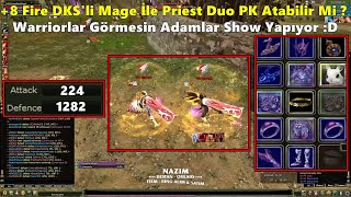 Dr4Ugrz - Destanda 8 Fire Dksli Mage Charı İle Yanına Priest Alıp Duo Pk Atıyor Knight Online