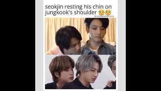 Jin Resting His Chin On Jungkooks Shoulder
