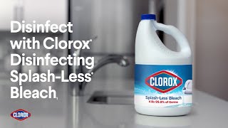 Disinfect With Clorox Disinfecting Splash-Less Bleach₁