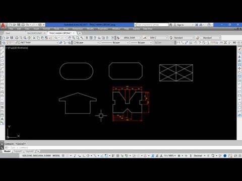 Thực hành vẽ AutoCAD 2D từ cơ bản đến nâng cao | Bài tập 2