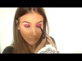 ♡ Pink, violet and teal smokey eye | bright & colorful makeup tutorial ♡