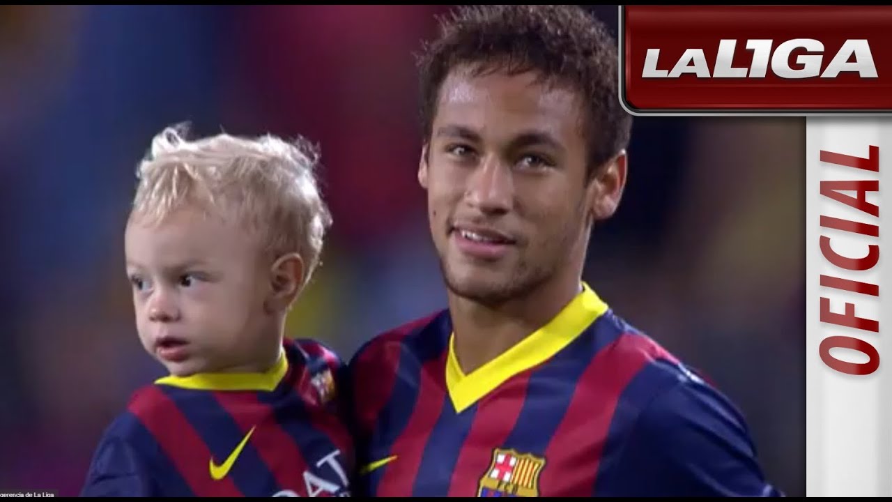 Messi y Neymar con sus hijos Thiago y David Lucca - YouTube