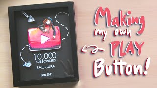 Thank you for 10,000 subs!| Making my own play button + SPECIAL ANNOUNCEMENT! | Art n’ Chat