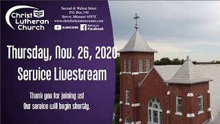 Thursday, November 26, 2020 Thanksgiving Service Livestream